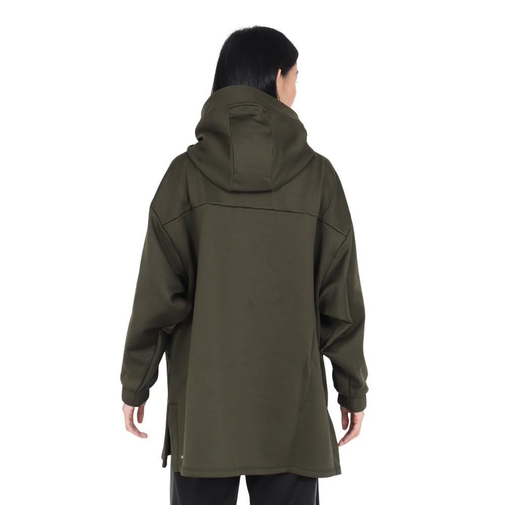 PUMA TRN EDGE PERFORMANCE Dark Olive Hoodie, Women's, Quick-Drying Fleece-Lined Jacket, 526097, Fall/Winter 2024, (70)