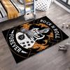 "Rock N Roll Forever Guitar Hand Print Carpet, Black Orange Design" Suitable for use as an anti-slip for living room bedroom sofas