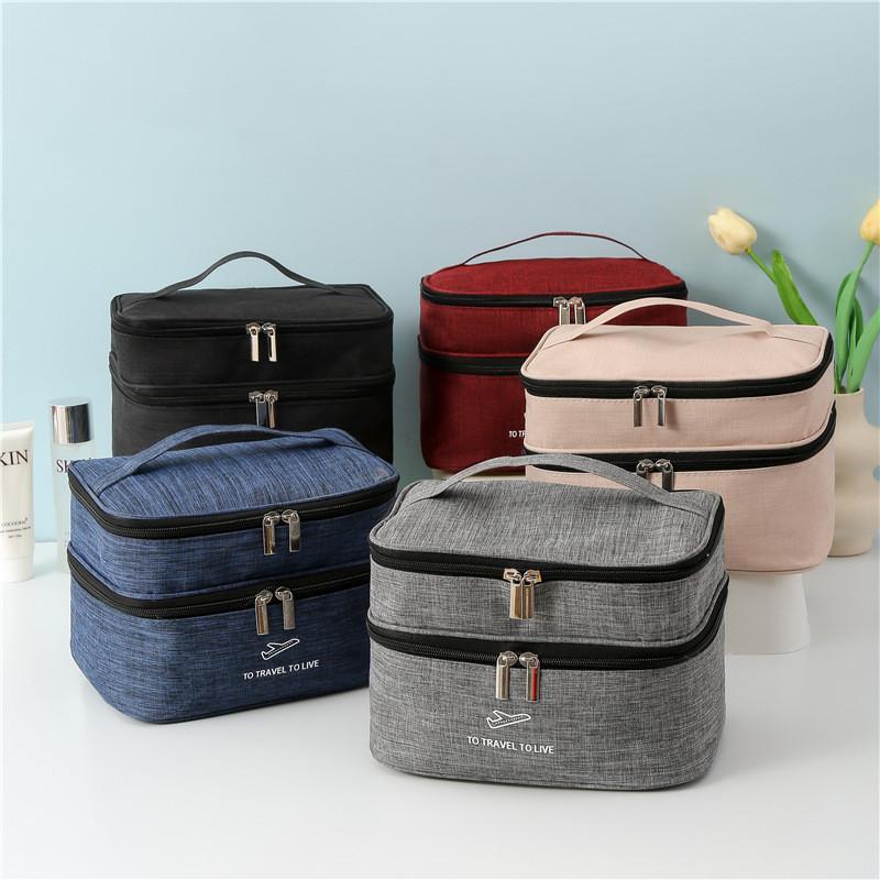 Makeup Bag Portable Versatile Travel Storage Bag Traveling Moving Capacity Large