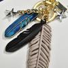 2025 Exquisite star-shaped feather keychains, fashionable accessories, elegantly designed keychain pendants, and bag pendants