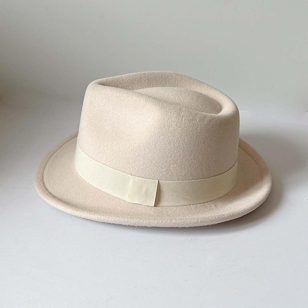 Cappello Fedora Classico Cappello Vintage in Feltro di Lana Cappello da Gentleman Berretto Trilby Uomo / Donna