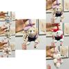Charming Colorful Plush Bear Keychain Accessory Soft Fabric Adorable Gift For All Ages