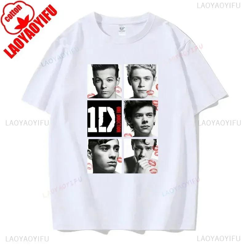 I Love One Directions Print T-Shirts Rapper Short Sleeve T Shirt Vintage Singer Tops Summer Cotton Hip Hop Men Women Tee-shirts