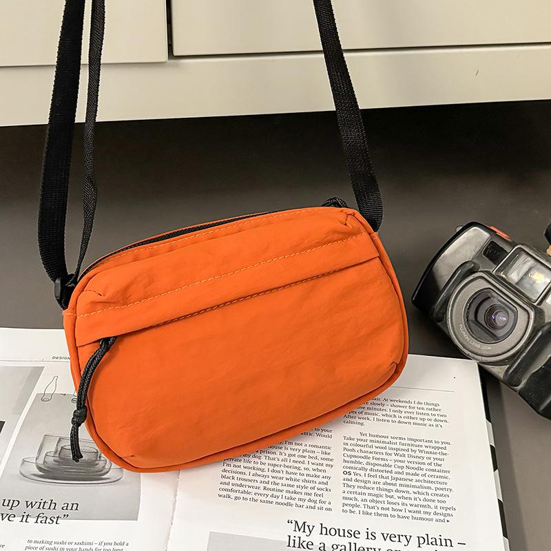 Commuter Mobile Phone Messenger Small Bag Women's 2025 Summer New Lightweight Simple Solid Color Couple Canvas Shoulder Bag