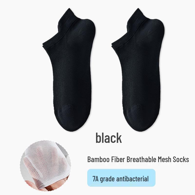 

Мужские прохладные носки-лодочки из бамбукового волокна - Тонкие, Влаговпитывающие, Антибактериальные, Устойчивые к запаху, Дышащие, Нескользящие, Низкие