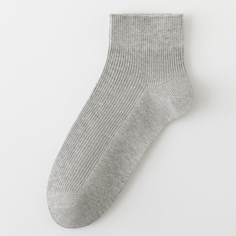 

Летние носки для женщин: Тонкие однотонные хлопковые носки, женские сетчатые дышащие короткие носки с низкой посадкой, носки-лодочки 1 pair светло-серый