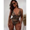 New Sexy Leopard V Neck Bikini Female Swimsuit Women Swimwear Two-pieces Bikini Set Bather Bathing Suit Swim