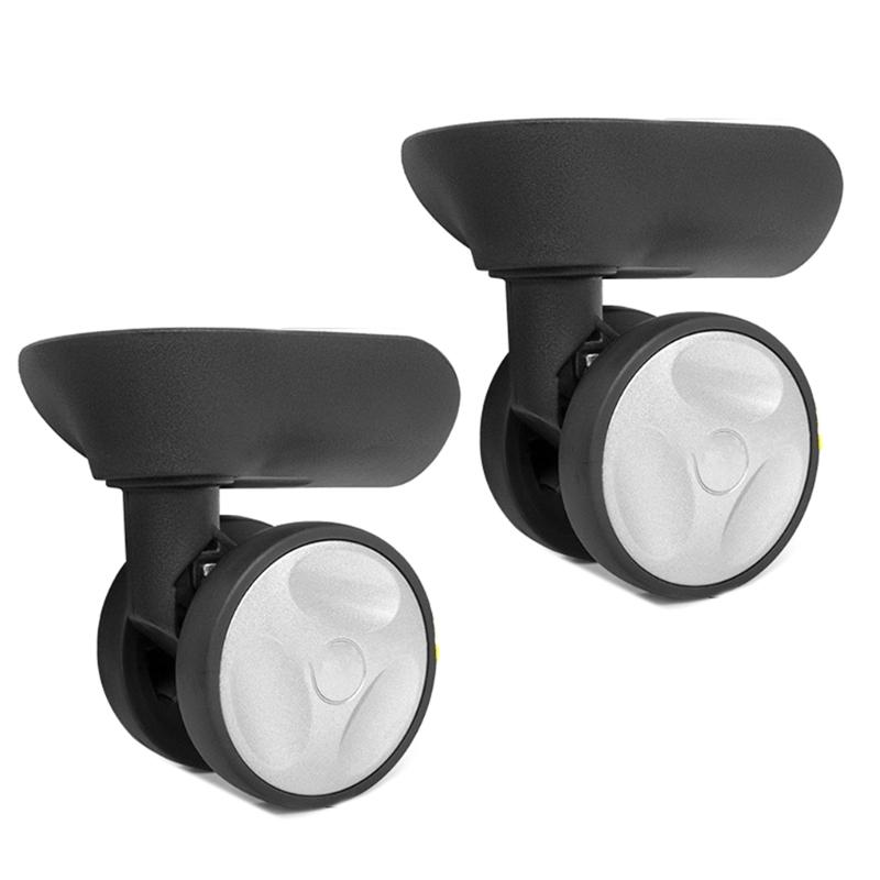 2 st Reservhjul för Resväska Kraftigt Rullhjul för Bagagebox Resväska 360 graders Svängbart Kit SilentWheel