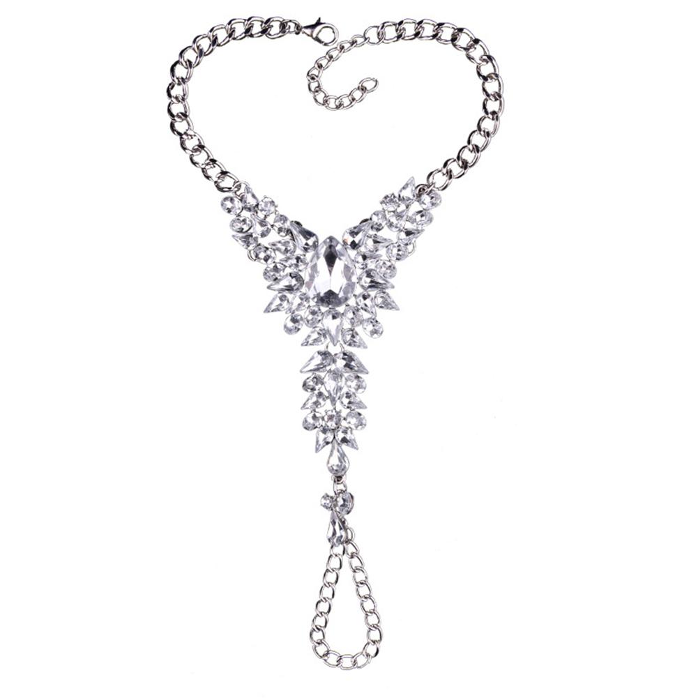 

Fashion Simple Exquisite Shimmer Rhinestone Anklet Women Foot Ornaments white #1