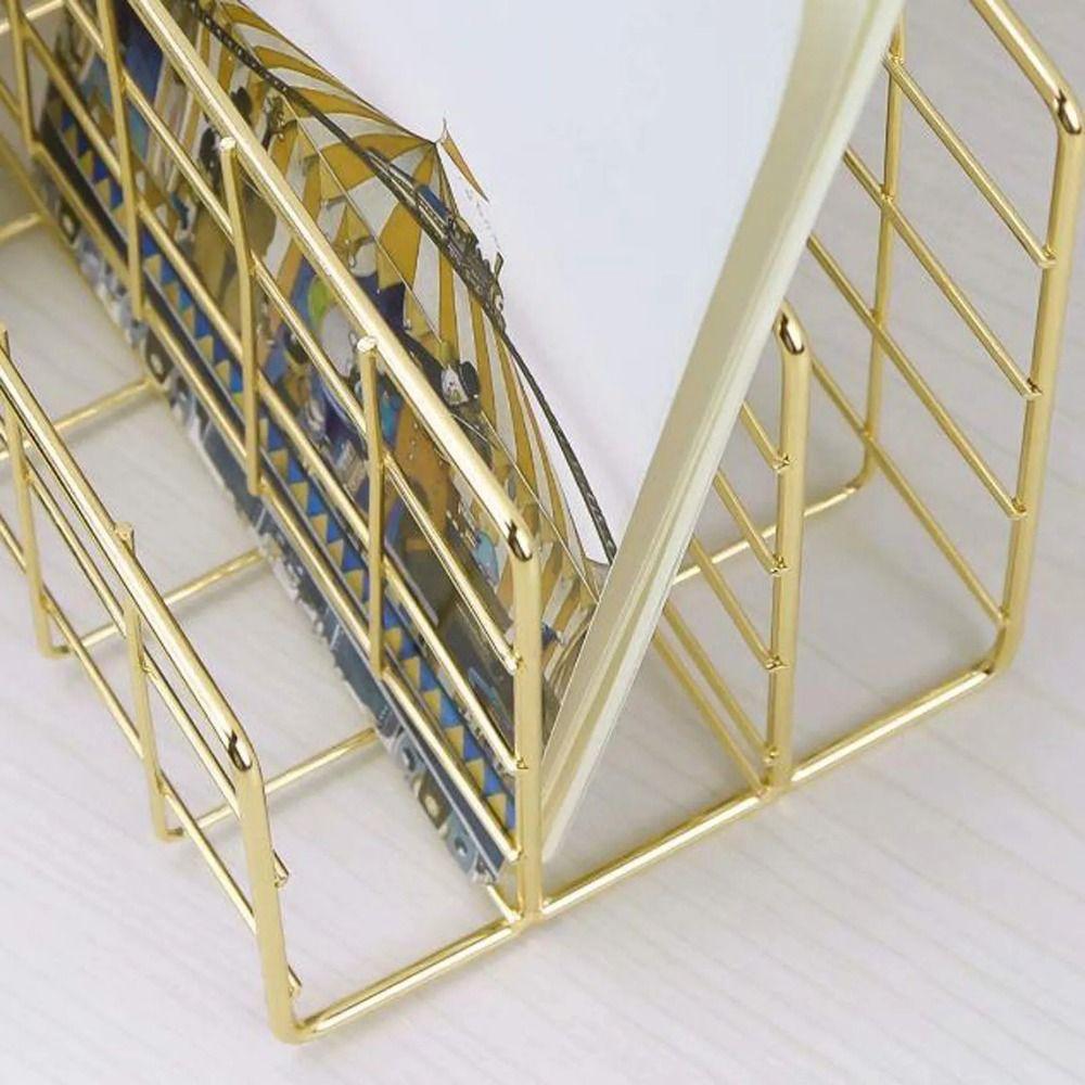 Metal Book Record Holder Durable Document Storage Shelf File Sorter Organizer  Desk Accessories