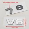 3D ABS Car Letters Logo V6 Badge Sticker Rear Trunk Emblem Decals For Mercedes Benz GLE ML SLK Class W204 C280 Auto Accessories RV1