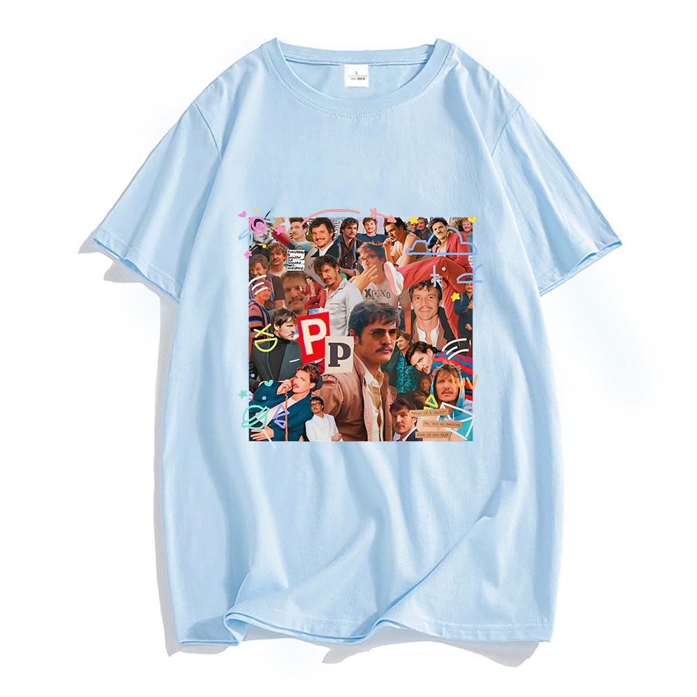 Pedro Pascal Princ Herec Trička PÁNSKÁ Foto Skutečné Osoby Puzzle Trička 100% Bavlna Trička Originalita Ležérní Aldult Estetické