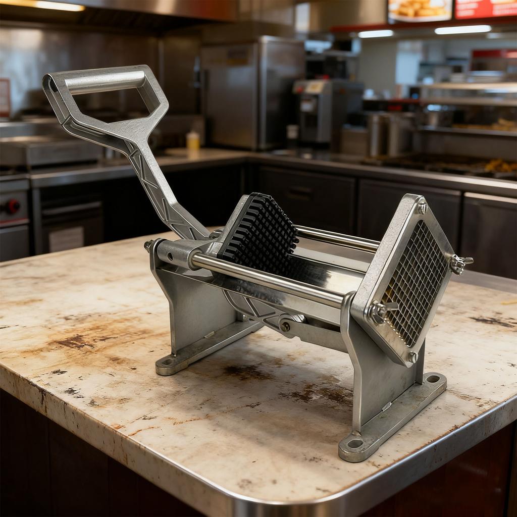 1 Peça Cortador de Batata em Aço Inoxidável Fatiador de Frutas e Legumes Ferramenta Picadora de Batata Frita C/ 4 Lâminas