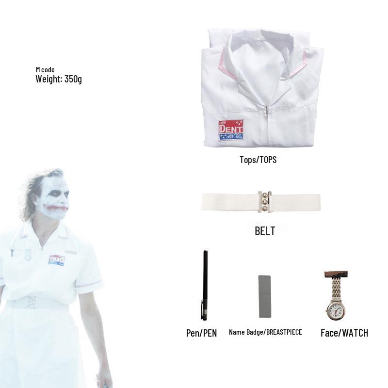 Harley Quinn JOKER Nurse Costume - Marvel DC Suicide Squad Halloween Outfit Double Extra Large