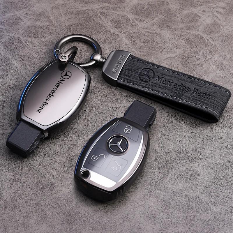 RPO5 Car Key Fob Cover Case Keychain Holder For Mercedes Benz Accessories A200 C180 C200 C300 GLA250 GLC300 GLE400 GLE500