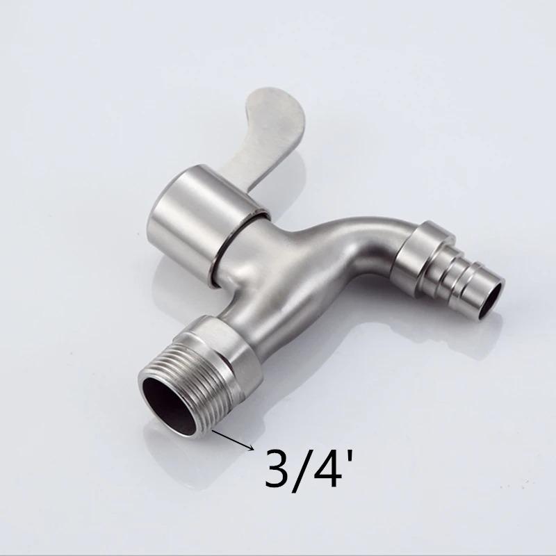 Stainless Steel Washing Machine Adapter Connector Bathroom Faucet Wall-mounted SUS304 Laundry Tab