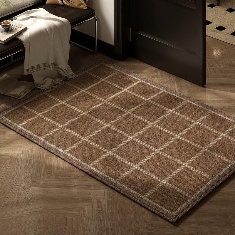 Retro Green Entrance Door Mat Anti Slip Foot Mat for Home Use Living Room Carpet Door Mat