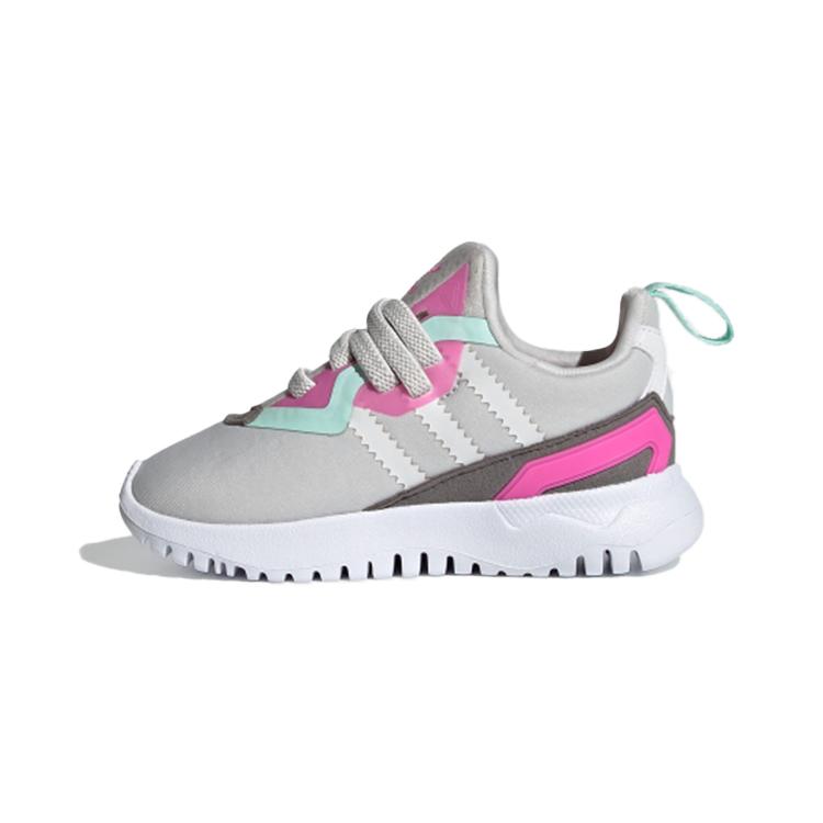 Adidas Originals Flex Collection Abrasion Resistant Breathable Low top Toddler Shoes White Gray Pink Infant And Toddler FX5329