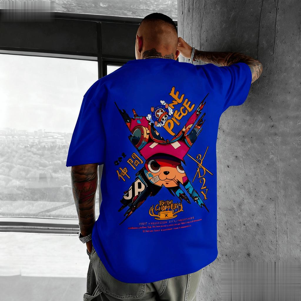 New Chopper T Shirt Men Women Cotton Short Sleeve Tee Summer Cartoon Graphic Streetwear Casual Top Oversized Y2k