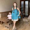 New Style Summer Knot Backless Vest Women's Loose Casual Age-defying Trendy Top Fashionable Holiday Style A-line Dress