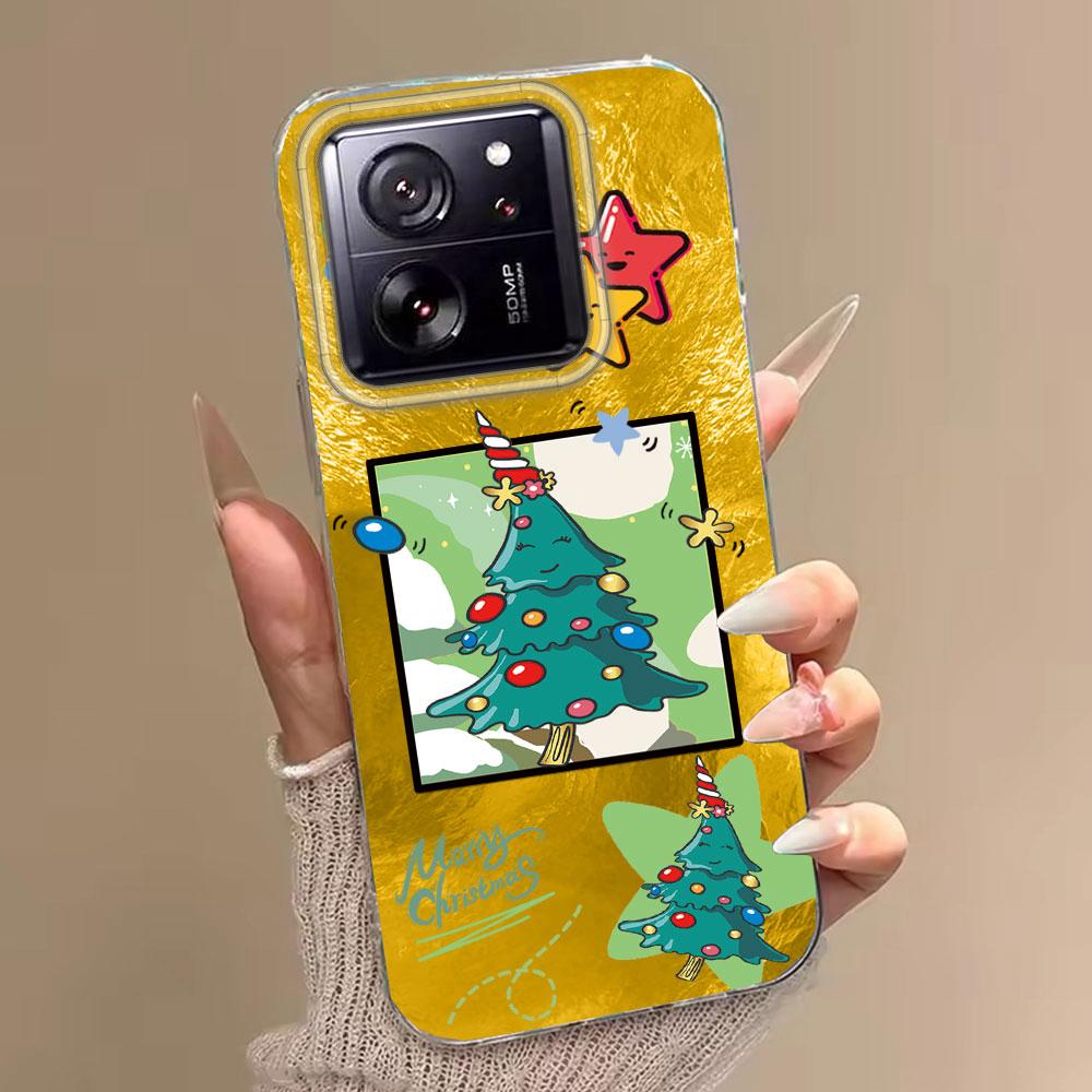 Merry Christmas Elk Tree Women Girls Phone Case for Xiaomi 13T 14T 11 Lite NE Poco X5 M6 Pro X6 X7 X3 Pro NFC C65 C61 M5S Cover