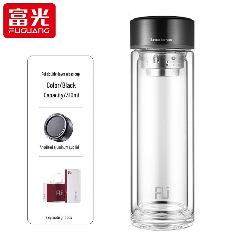 Fuguang FU+ Rui Double-Wall Glass Tea Infuser Bottle