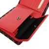 Inden Wallet 2803 Takane Black Deerskin x Red Lacquer Mount Fuji Pattern [Inden-ya] Bi-fold