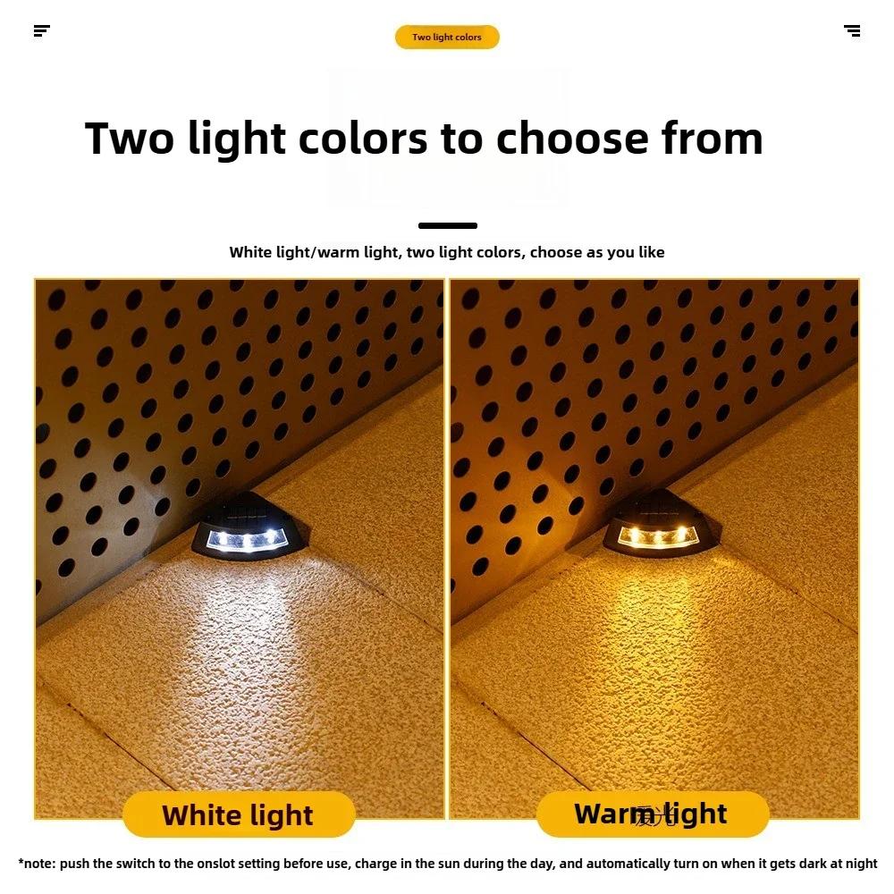 Solar Powered Step Lights Outdoor Garden Staircase Patio Walkway LED Decorative Lights Waterproof for Home Steps Outdoor Light