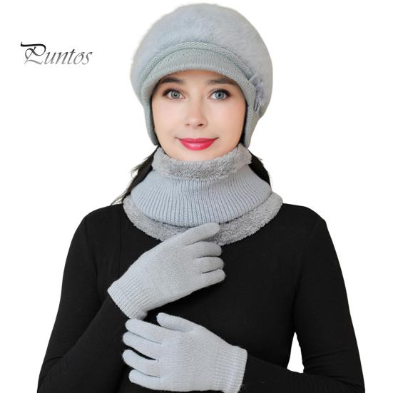 

3 шт./комплект для женщин среднего возраста, зимняя шапка-шарф, перчатки, комплект, толстая вязаная шапка для защиты ушей, перчатки, эластичные ветрозащитные перчатки для мамы, зимняя на открытом воздухе, для езды на велосипеде серый