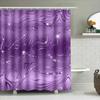 Luxurious Glitter Purple Shower Curtain Set For Bathroom Decor 3D Printed Polyester Fabric Waterproof Bath Liner With Hook Rings