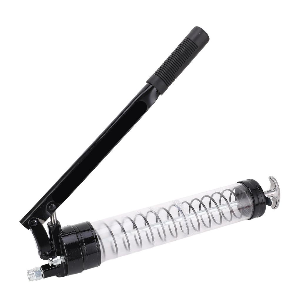 Transparent Tube Grease Gun 600CC High Pressure Visible Dual Piston Grip Grease Filling Tool for Hom