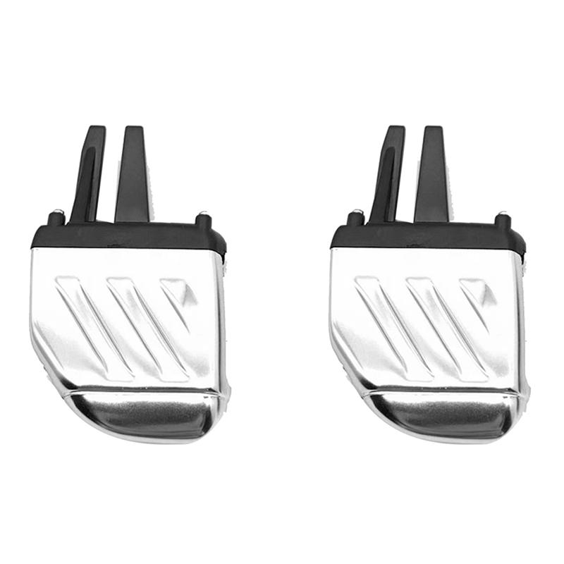 

2X Car Front A/C Vent Adjustment Paddle LR016367 For Land Rover Freelander 2 2013-2015 Outlet Clip Tab Repair Kit BlackSilver