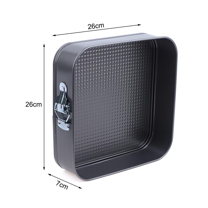 1Pc Carbon Steel Baking Mould With Buckle Square Cake Baking Pan With Removable Bottom Non-Stick Cake Mould Chiffon Cake