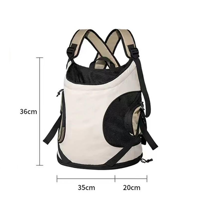 Breathable Canvas Pet Carrier Backpack Cats Small Dogs Adjustable Chest Strap Portable Travel Bag