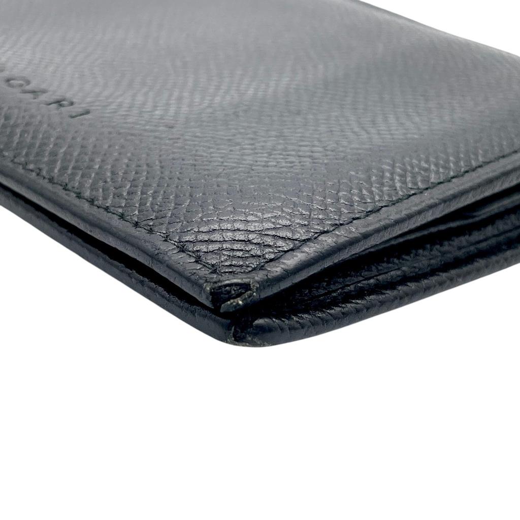 Used BVLGARI Bifold WalletBifold Wallet black leather unisex
