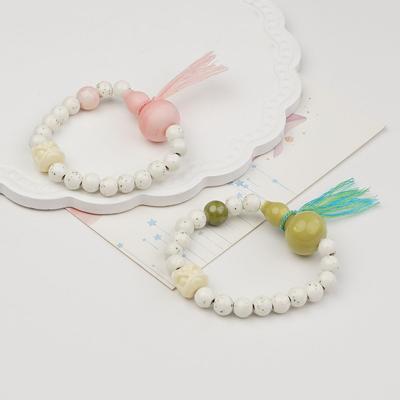 Jingdezhen Ceramic Beaded Gourd Lion Dance Meaning Bracelet Jewelry Bracelet Live Broadcast Wholesale Handheld with Fresh