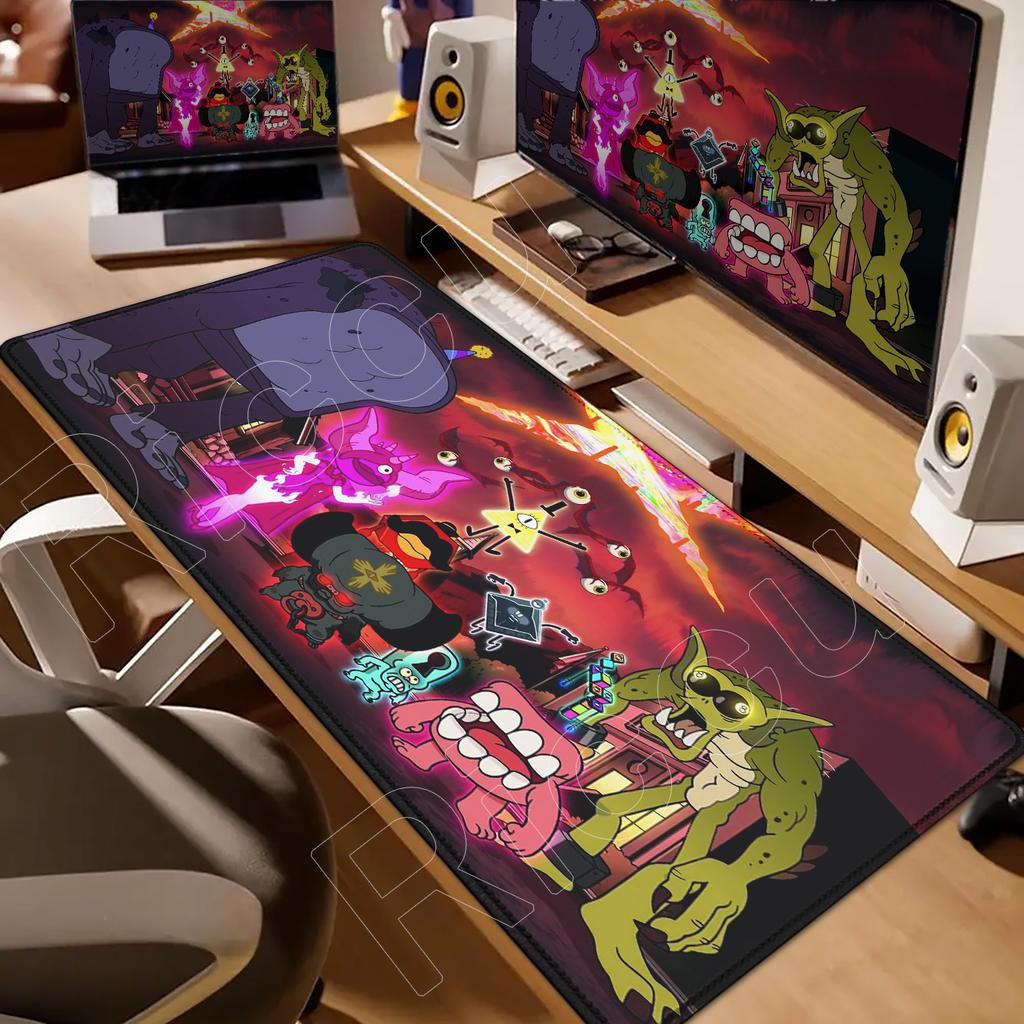 New HD Printing Anime Desk Mat Non-slip Rubber Gravity Fall Mousepad Laptop Gaming XXL Keyboard Pad Carpet Bill Cipher Mouse Pad