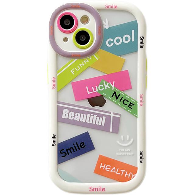 

Модный противоударный бампер с буквами граффити, прозрачный чехол для телефона для Iphone 14 13 12 11 Pro Max, милый мягкий силиконовый чехол на заднюю панель For iPhone 14