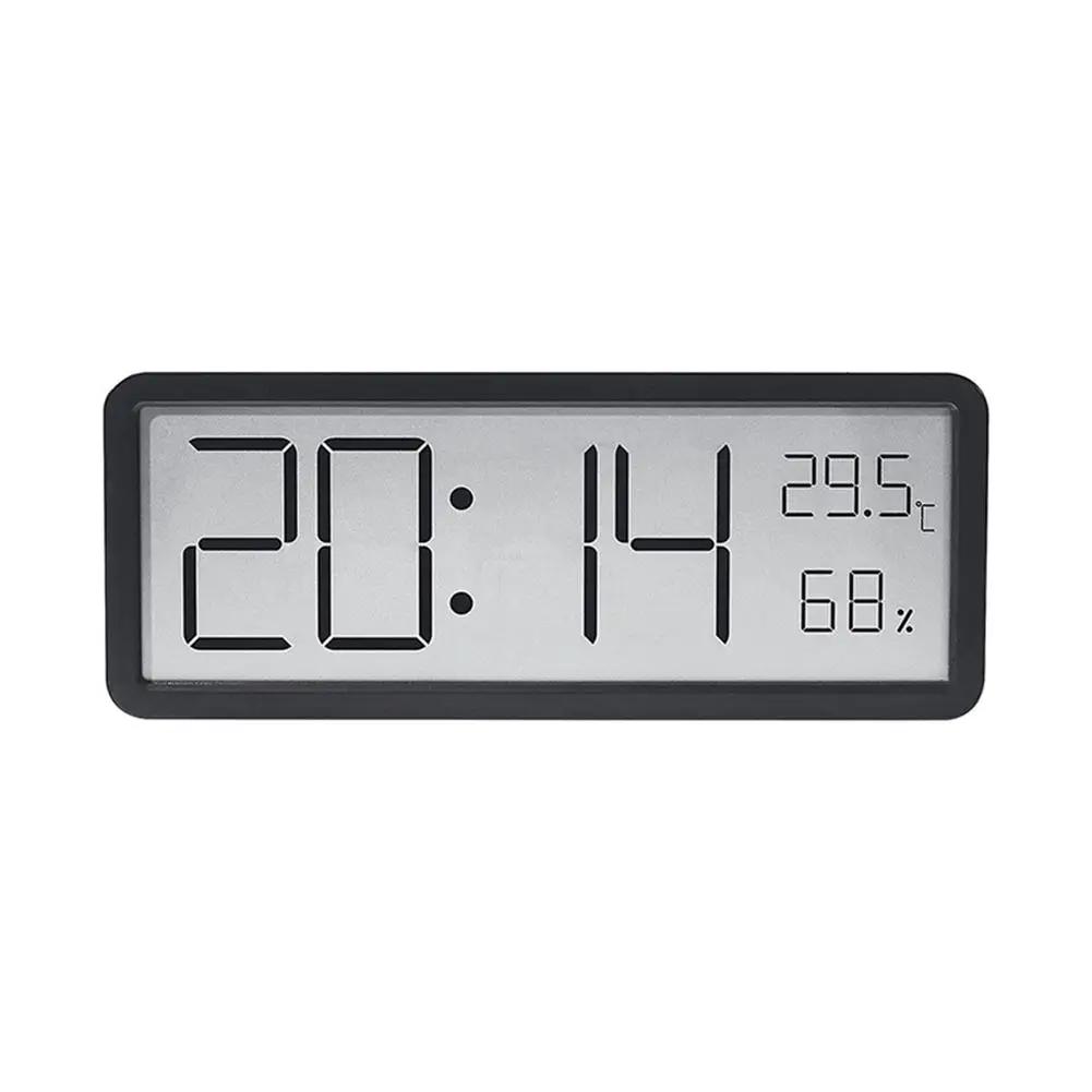 LED Wall Clock Simple Digital Clocks Wall MountedMultifunctional Electronic Humidity and LCD Disply Alarm Temperature Clock
