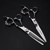 6.0-inch Personalized Tail Ring Hairdressing & Barber Scissors Set - Straight & Thinning Shears