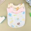 2/5Pcs Baby Cartoon Snap Waterproof Bib Super Soft Baby Bib Newborn Crystal Velvet Saliva Towel