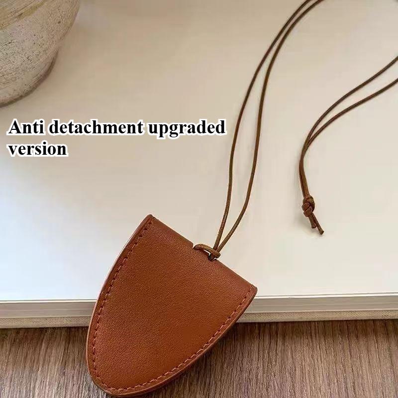 Portable Hanging Neck Glasses Storage Bag Pendant PU Leather Travel Sunglasses Magnetic Bag Accessories for Men and Women