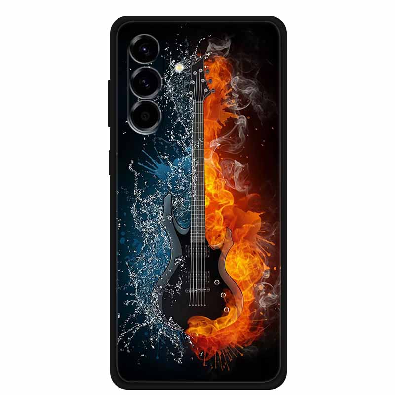 For Samsung Galaxy S25 FE 5G Case Soft Silicone TPU Black Phone Cover For Galaxy S25 FE 5G Protective Cartoon Bumper Coque S25FE