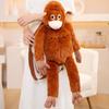 Mochila de Pelúcia de Gorila Vermelho Fofo Boneco de Macaco Simulado Laranja de Pelúcia Super Macio Bolsa Kawaii Desenho Animado Amigo Presente Decoração de Carro