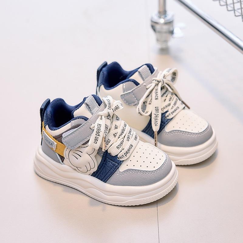 

Autumn and winter new children s leather sports little white shoes boys and students casual board shoes girls baby shoes 22-26 yards (5 pairs in one hand) синий