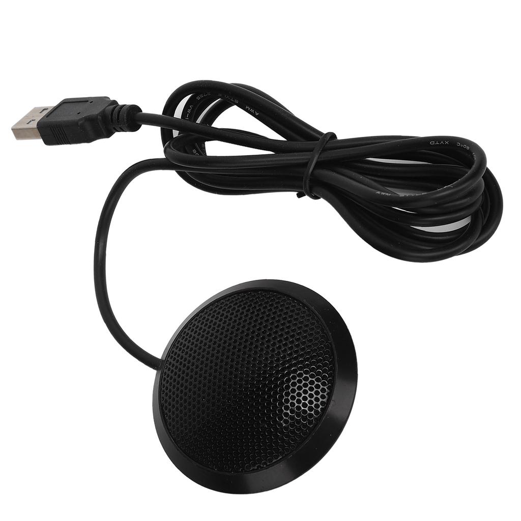 USB Desktop Microphone Portable 360 Degree Pickup Omnidirectional Condenser Mic for Meeting LiveWithout Switch