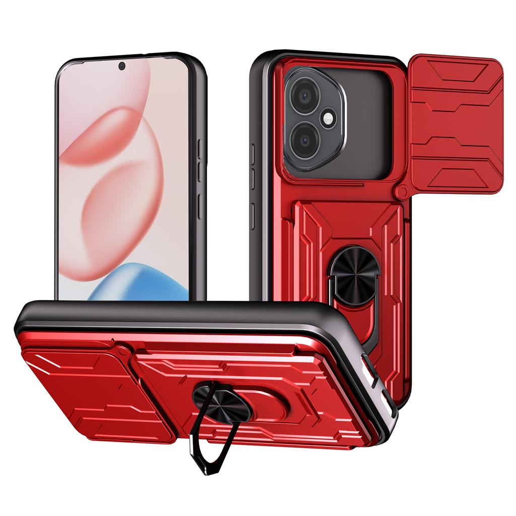 Pro Honor 400 5G (Globální) Pouzdro PC+TPU s výklopným stojánkem a posuvným krytem fotoaparátu