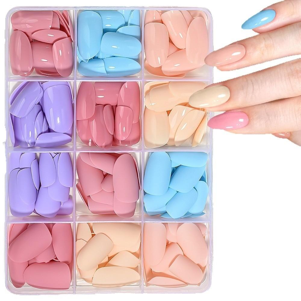 288pcs Glossy Finish False Nails Matte Finish Acrylic Fake Nails Hot Press On Nails Daily Wear