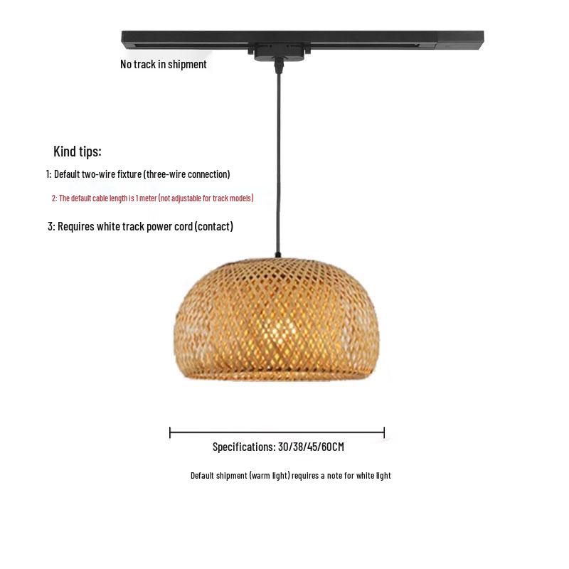 Zen Bamboo Rattan Pendant Lamp for Tea Rooms and Restaurants