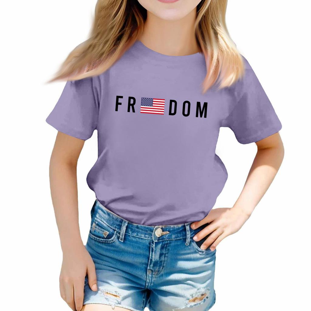 Toddler Girl Boy T-Shirts Kids Top Boys And Girls Printed Short Sleeved T-shirt 1-12Y Summ